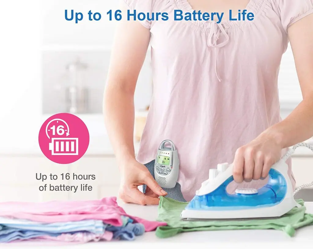 Up to 16 Hours Battery Life
Vibrating Baby Monitor for Deaf Parents