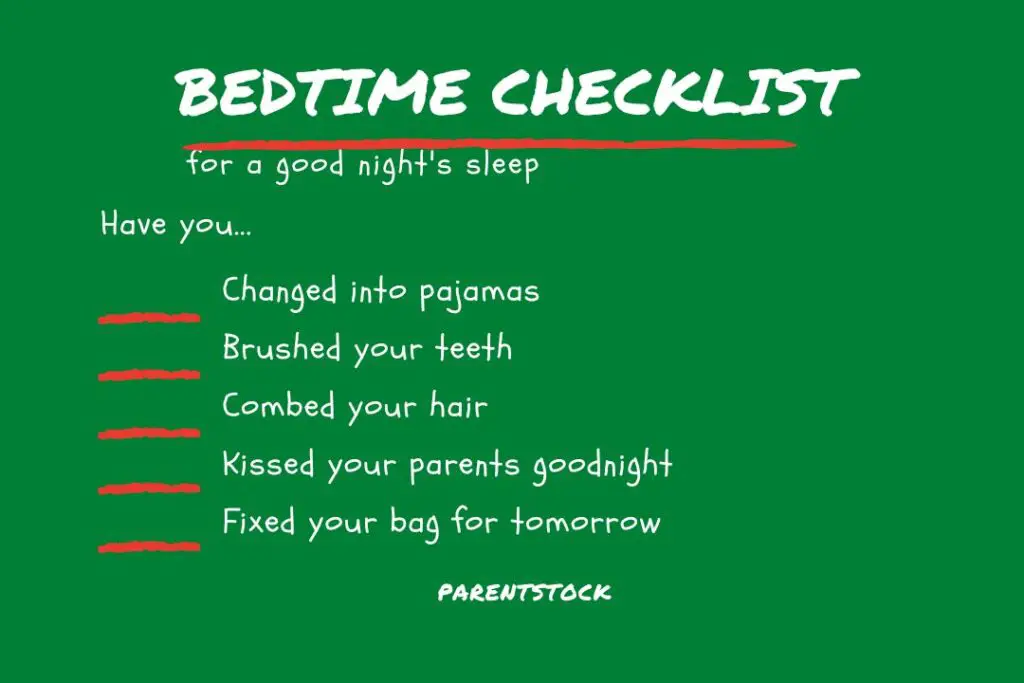 Bedtime Routine and Checklist