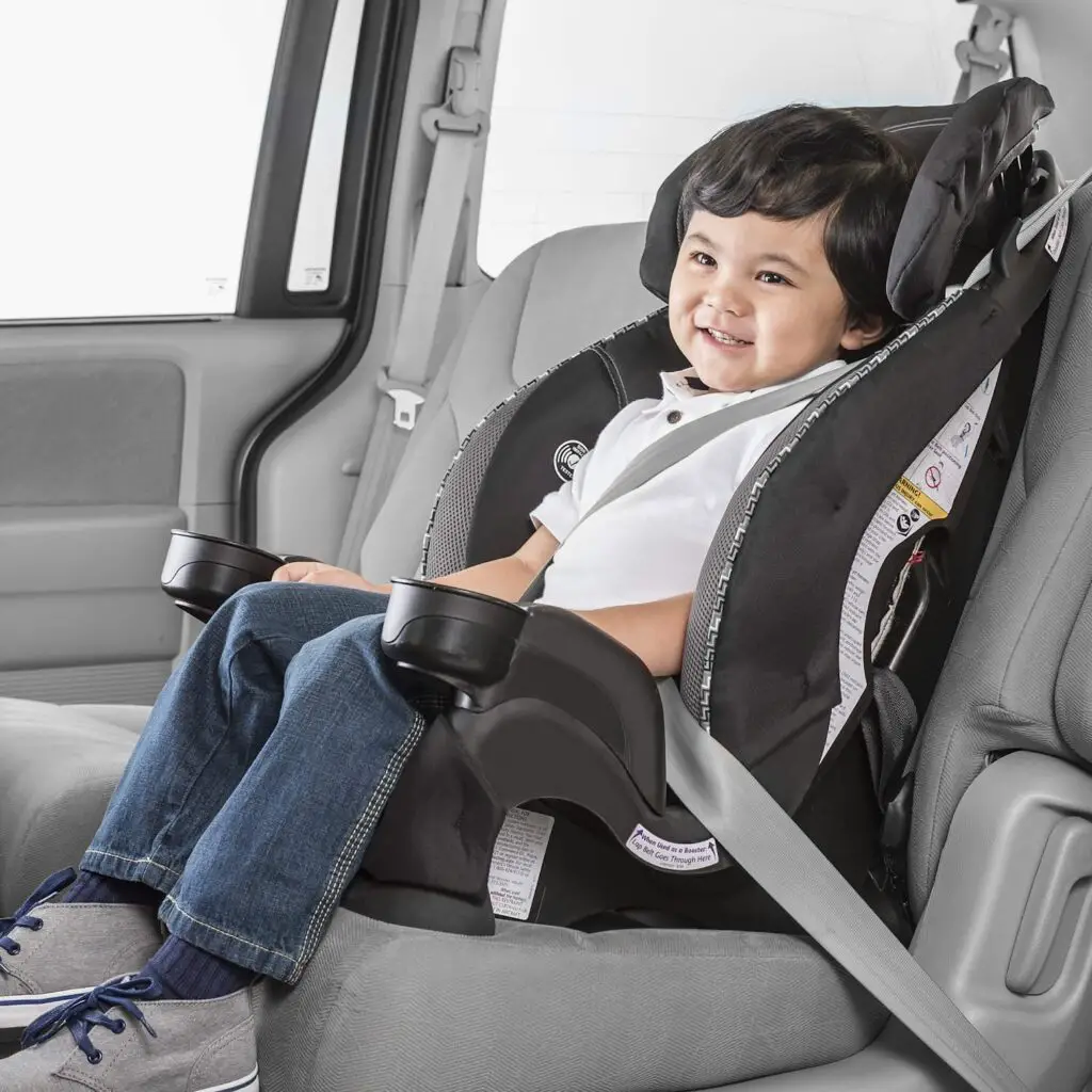 how to adjust evenflo car seat straps