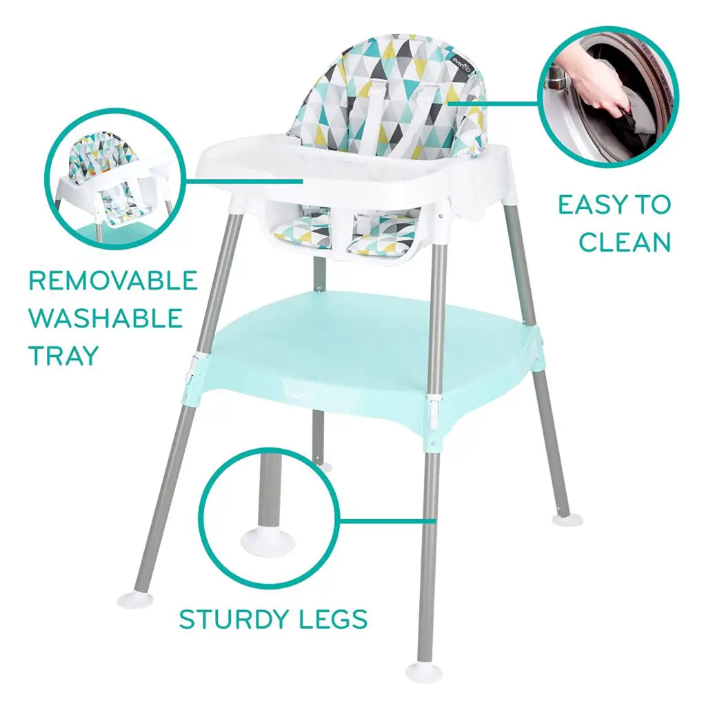 Easy to clean evenflo high chair