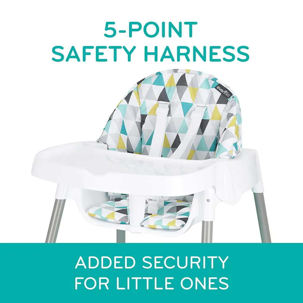 Safety features if evenflo high chair