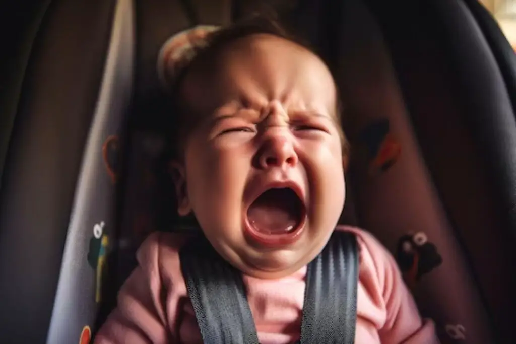 Is it okay to let baby cry in car seat